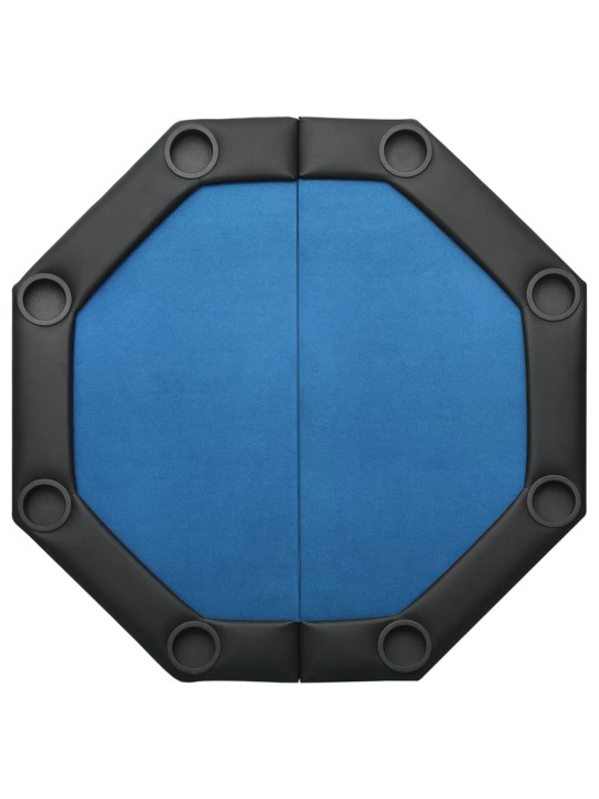 8 pelaajan kokoontaittuva pokeripöytä sininen 108x108x75 cm