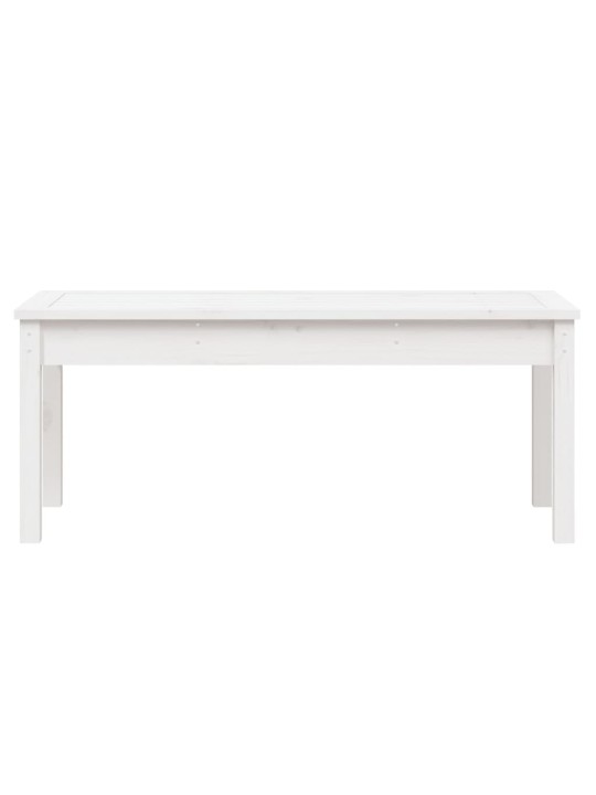Puutarhapenkki valkoinen 109x44x45 cm täysi mänty