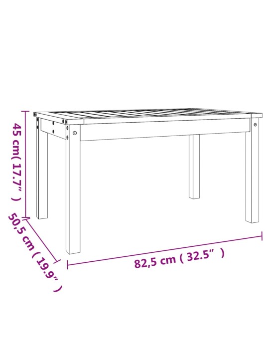 Puutarhapöytä 82,5x50,5x45 cm täysi mänty