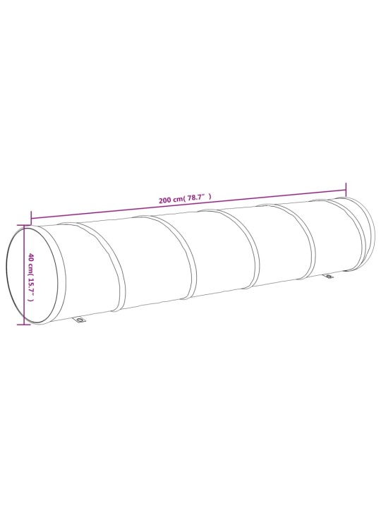 Koiratunneli sininen Ø 40x200 cm polyesteri