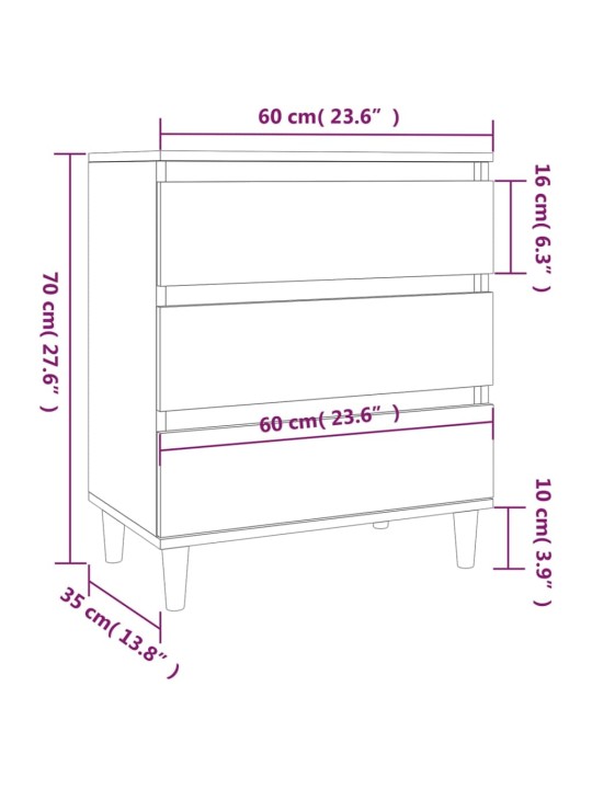 Senkki Sonoma tammi 60x35x70 cm tekninen puu