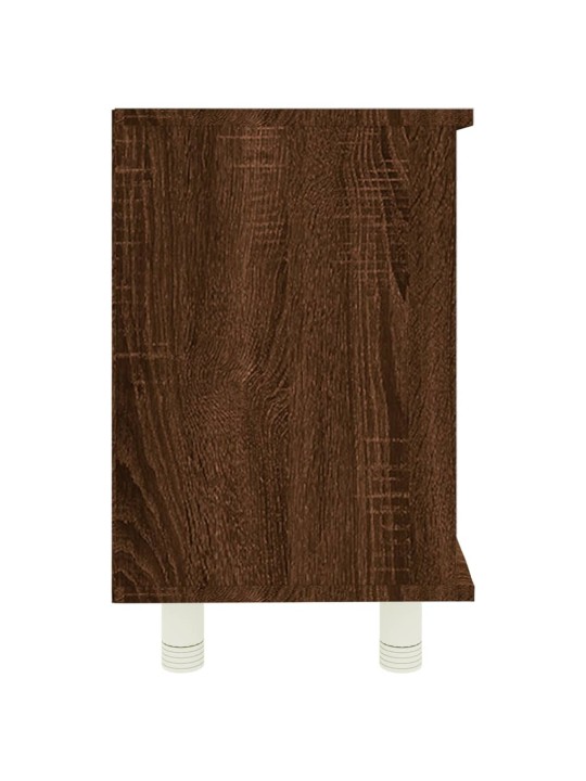 Kylpyhuoneen kaappi ruskea tammi 60x32x53,5 cm tekninen puu