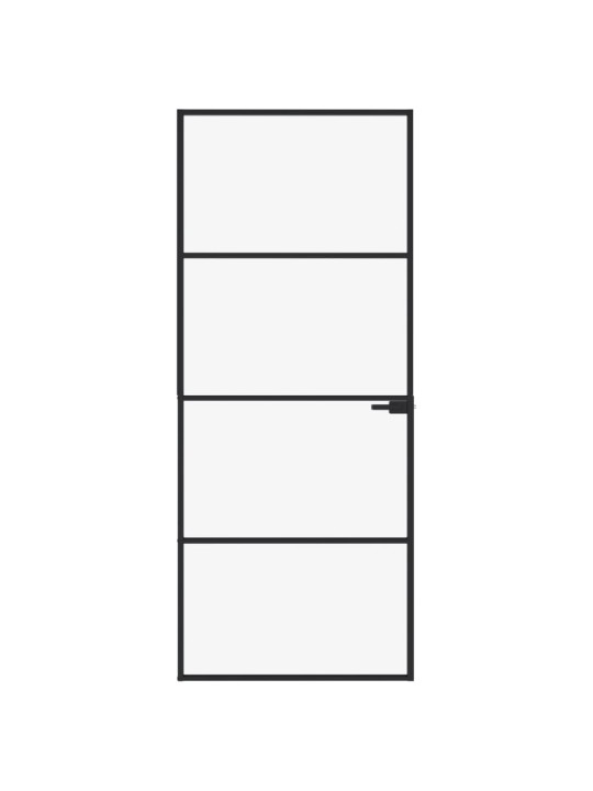 Sisäovi musta 83x201,5 cm karkaistu lasi ja alumiini ohut