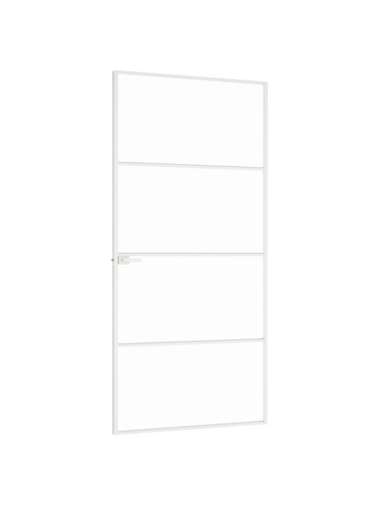 Sisäovi valkoinen 93x201,5 cm karkaistu lasi ja alumiini ohut