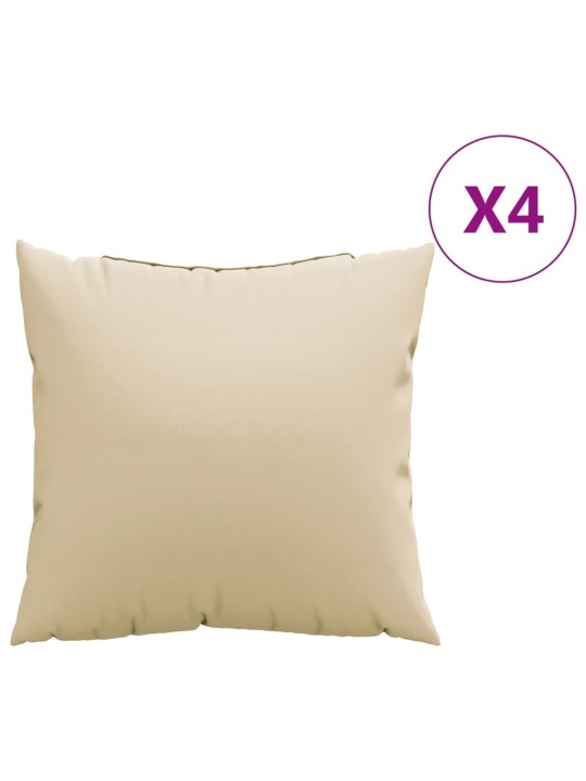 Sohvatyynyt 4 kpl beige 60x60 cm kangas