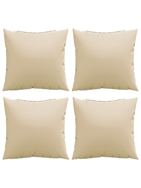Sohvatyynyt 4 kpl beige 60x60 cm kangas