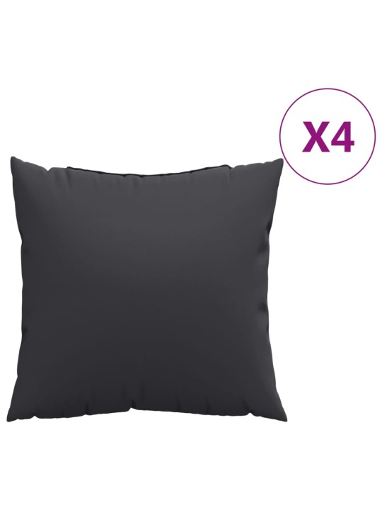 Sohvatyynyt 4 kpl musta 60x60 cm kangas