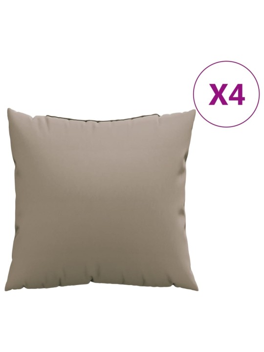 Sohvatyynyt 4 kpl taupe 60x60 cm kangas