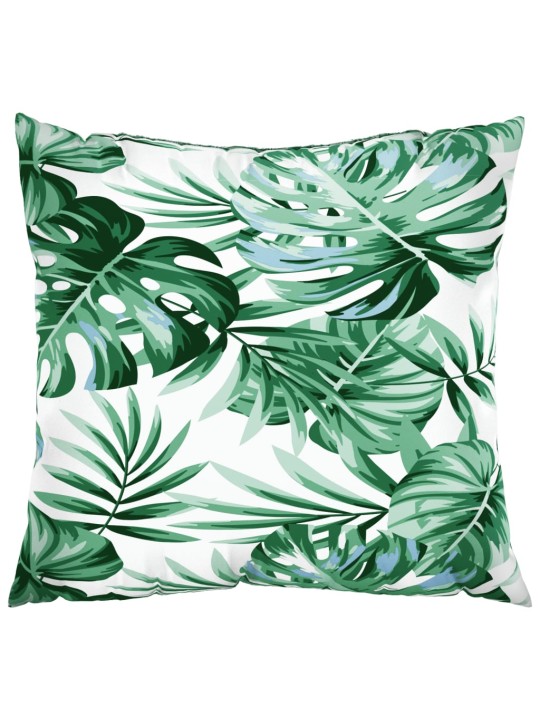 Sohvatyynyt 4 kpl lehtikuvio 60x60 cm kangas