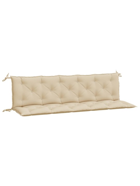 Puutarhapenkin pehmusteet 2 kpl beige 180x50x7 cm Oxford kangas