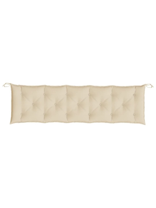 Puutarhapenkin pehmusteet 2 kpl beige 180x50x7 cm Oxford kangas