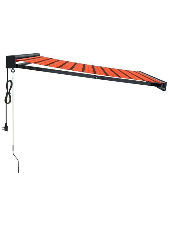 Sisäänkelattava markiisi oranssirusk. 3,5x2,5 m kangas/alumiini