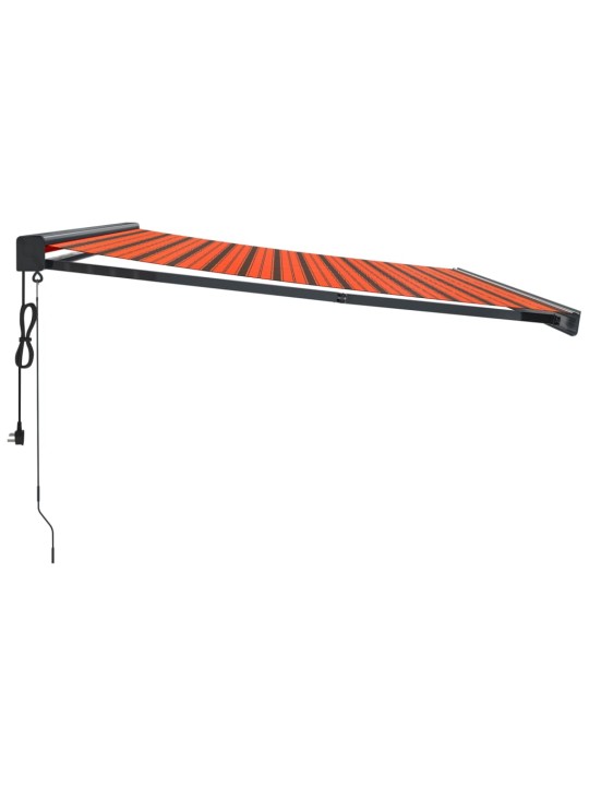 Sisäänkelattava markiisi oranssiruskea 4x3 m kangas/alumiini