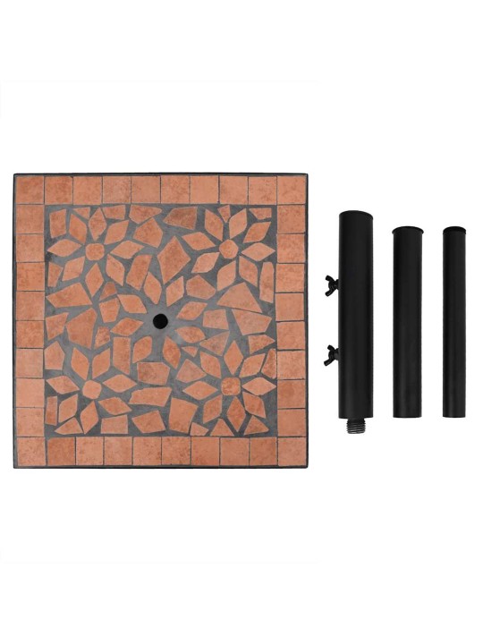 Aurinkovarjon jalka terrakotta neliö 12 kg