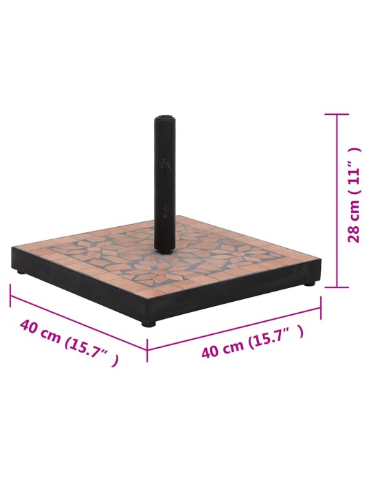 Aurinkovarjon jalka terrakotta neliö 12 kg