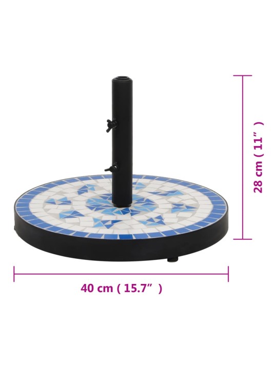 Aurinkovarjon jalka sinivalkoinen pyöreä 12 kg