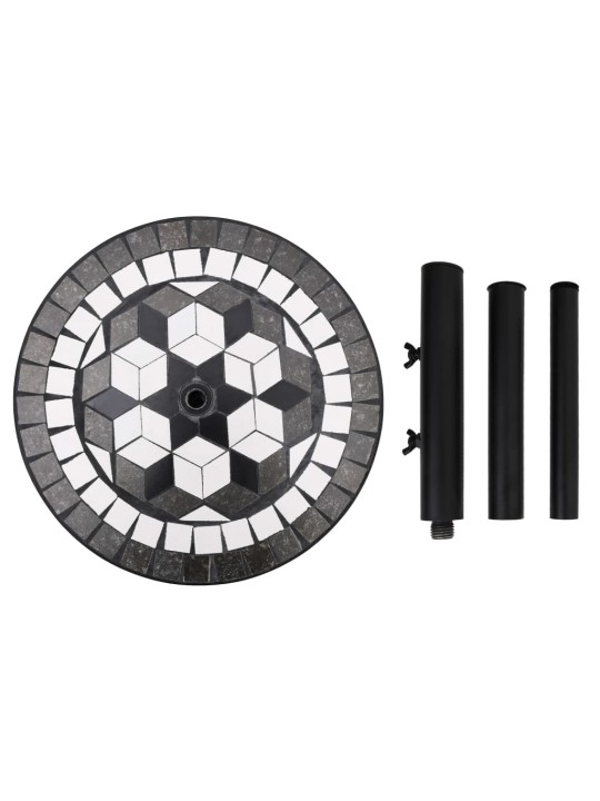 Aurinkovarjon jalka mustavalkoinen pyöreä 12 kg