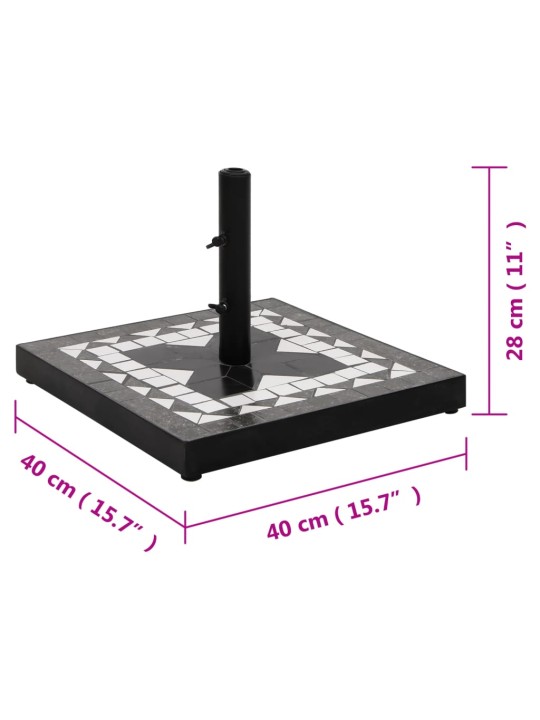 Aurinkovarjon jalka mustavalkoinen neliö 12 kg