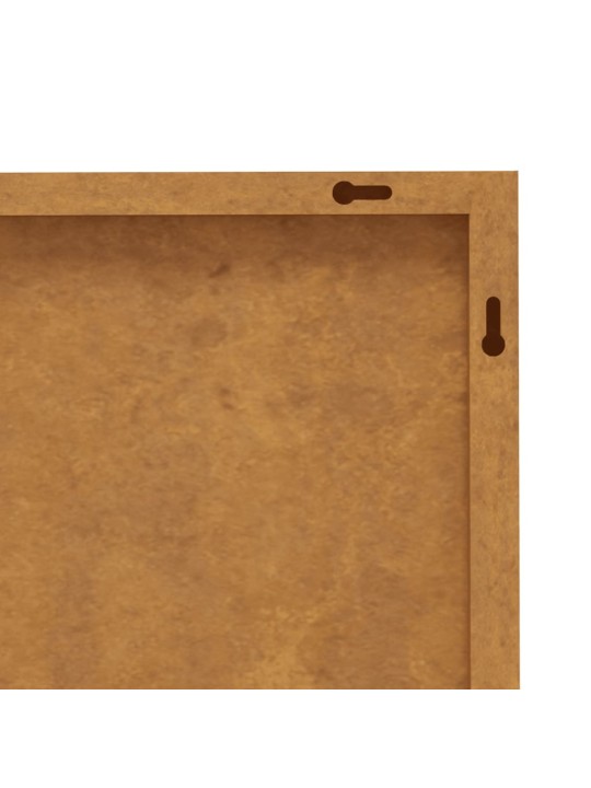 Puutarhaseinäkoristeet 2 kpl 105x55 cm corten teräs kukkakuvio