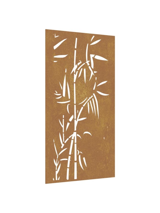 Puutarhaseinäkoriste 105x55 cm corten teräs bambukuvio