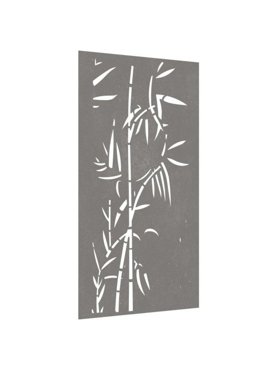 Puutarhaseinäkoriste 105x55 cm corten teräs bambukuvio
