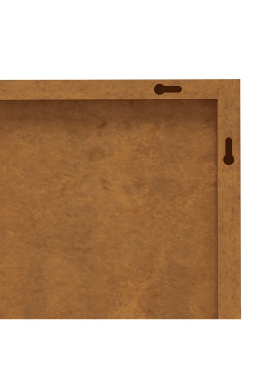 Puutarhaseinäkoristeet 3 kpl 105x55 cm corten teräs puukuvio