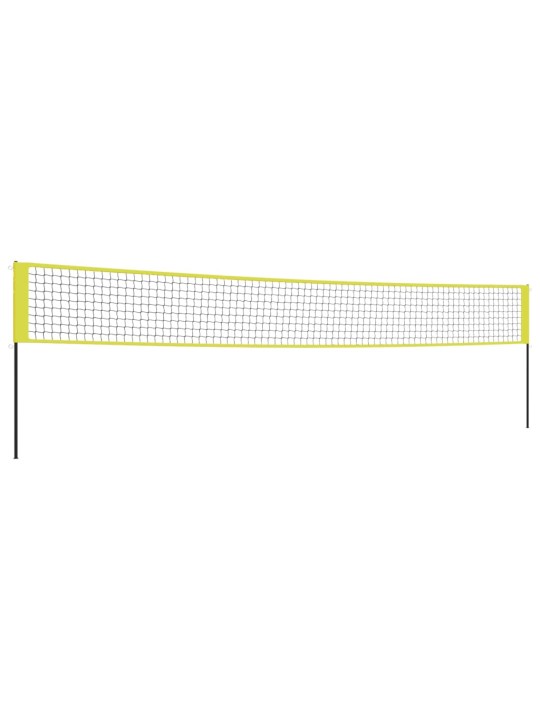 Lentopalloverkko keltainen ja musta 823x244 cm PE-kangas