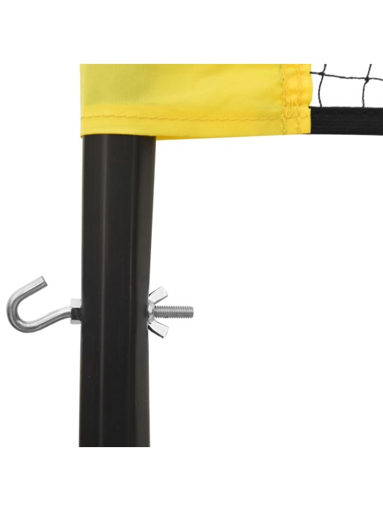Lentopalloverkko keltainen ja musta 823x244 cm PE-kangas