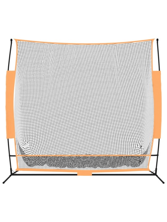 Golf harjoitusverkko musta ja oranssi 215x107x216 cm polyesteri