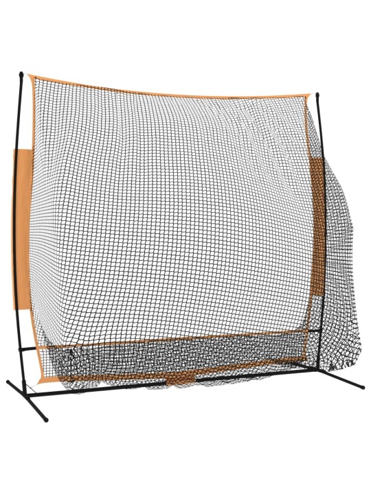Golf harjoitusverkko musta ja oranssi 215x107x216 cm polyesteri
