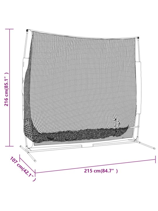 Golf harjoitusverkko musta ja oranssi 215x107x216 cm polyesteri