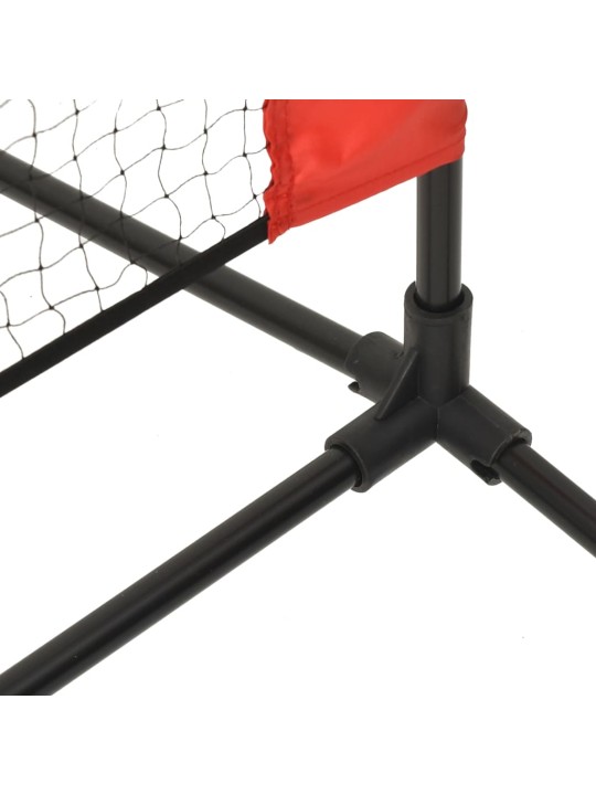 Tennisverkko musta ja punainen 300x100x87 cm polyesteri