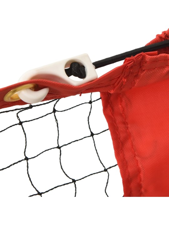 Tennisverkko musta ja punainen 600x100x87 cm polyesteri