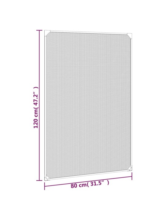 Magneettinen hyönteisverkko ikkunaan antrasiitti 80x120 cm