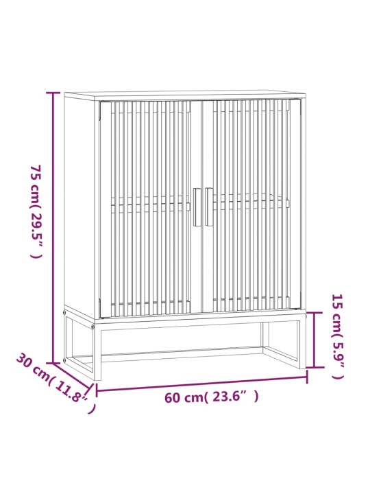 Senkki musta 60x30x75 cm tekninen puu