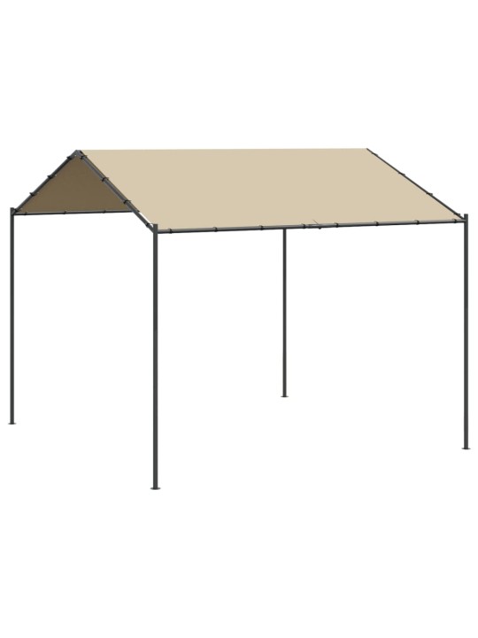 Telttakatos beige 3x3 m teräs ja kangas