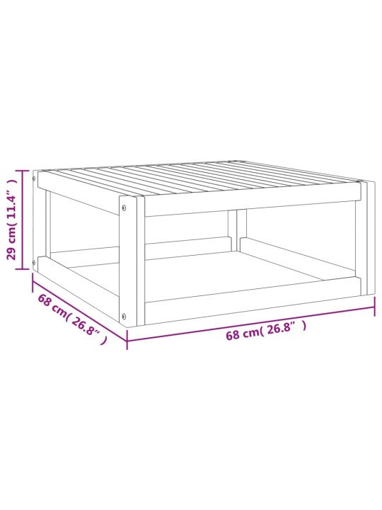 Sohvapöytä 68x68x29 cm täysi akasiapuu