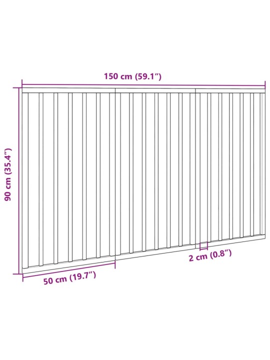 Koiraportti kokoontaittuva 3 paneelia 150 cm poppelipuu