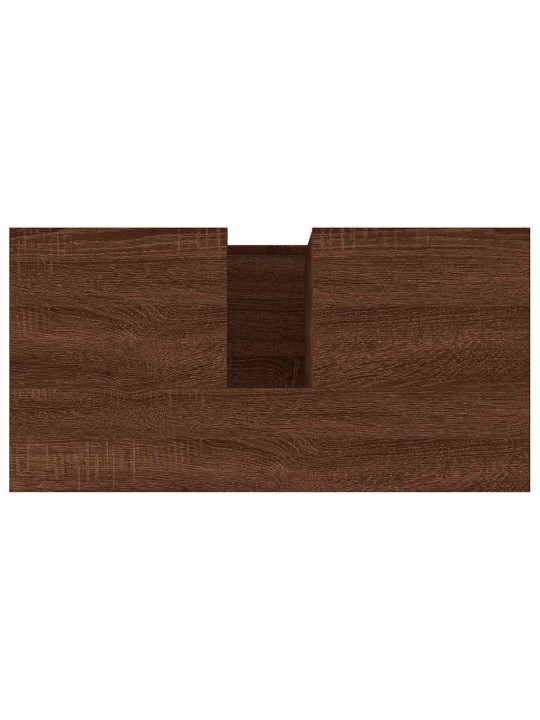 Kylpyhuoneen kaappi ruskea tammi 65x33x60 cm tekninen puu