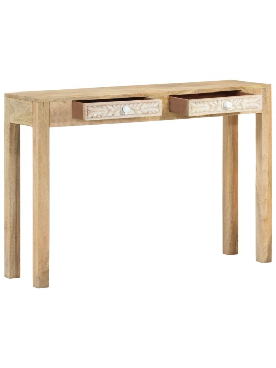 Konsolipöytä 110x30x75 cm täysi valkaistu mangopuu