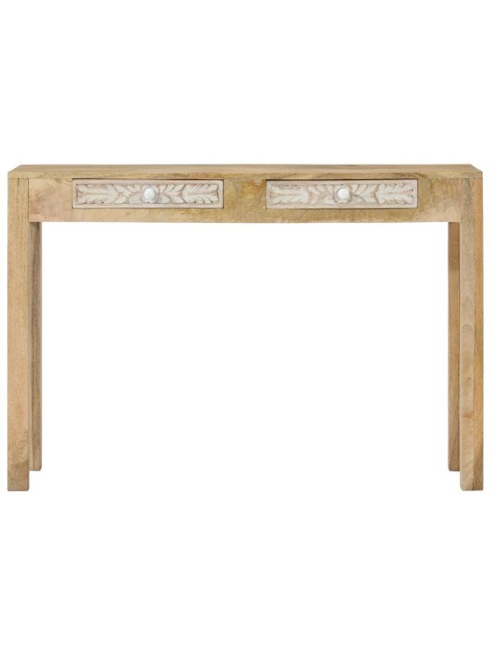 Konsolipöytä 110x30x75 cm täysi valkaistu mangopuu
