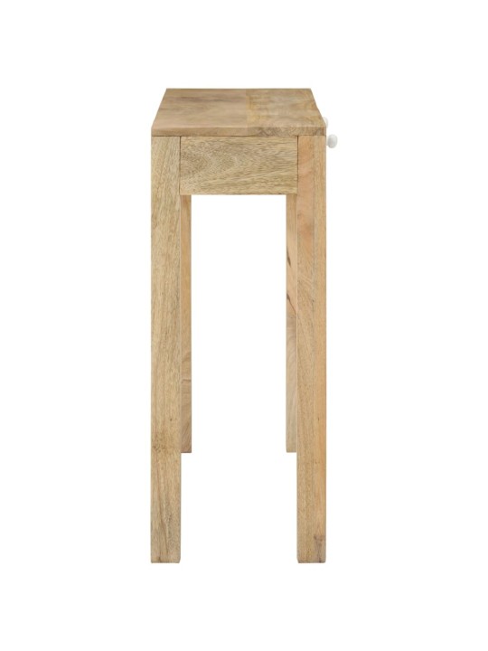 Konsolipöytä 110x30x75 cm täysi valkaistu mangopuu