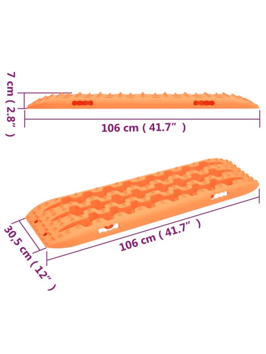 Luistonestomatto 2 kpl oranssi 106x30,5x7 cm nailon