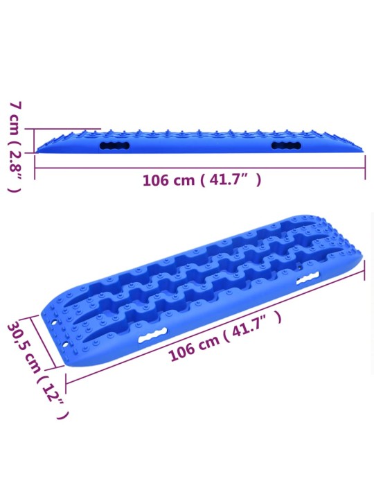 Luistonestomatto 2 kpl sininen 106x30,5x7 cm nailon