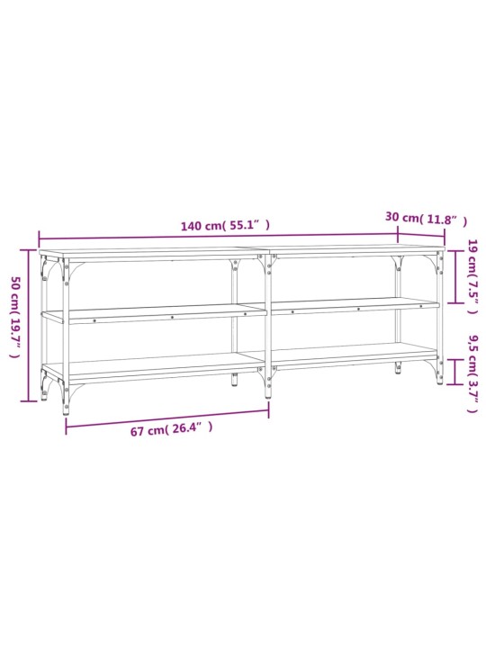 TV-taso savutammi 140x30x50 cm tekninen puu