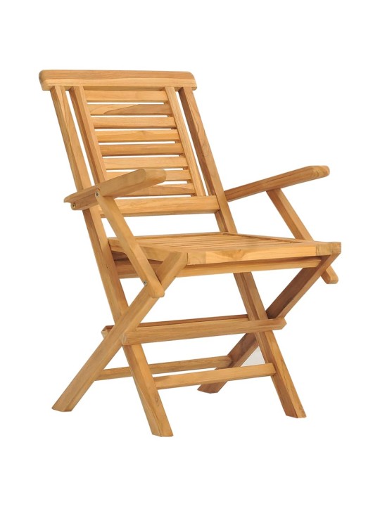 Kokoontaitettavat puutarhatuolit 8 kpl 56x63x90 cm täysi tiikki