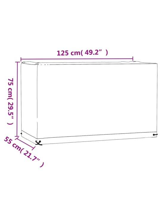 Puutarhakalustesuojat 2 kpl 8 purjerengasta 125x55x75 cm