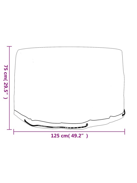 Ulkokalustesuojat 2 kpl 6 purjerengasta Ø125x75 cm pyöreä