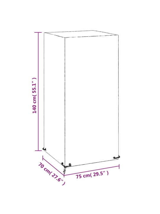 Puutarhatuolisuojat 8 purjerengasta 75x70x140 cm polyeteeni