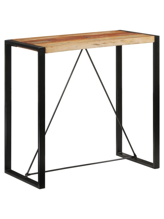 Baaripöytä 110x55x110 cm kierrätetty täyspuu